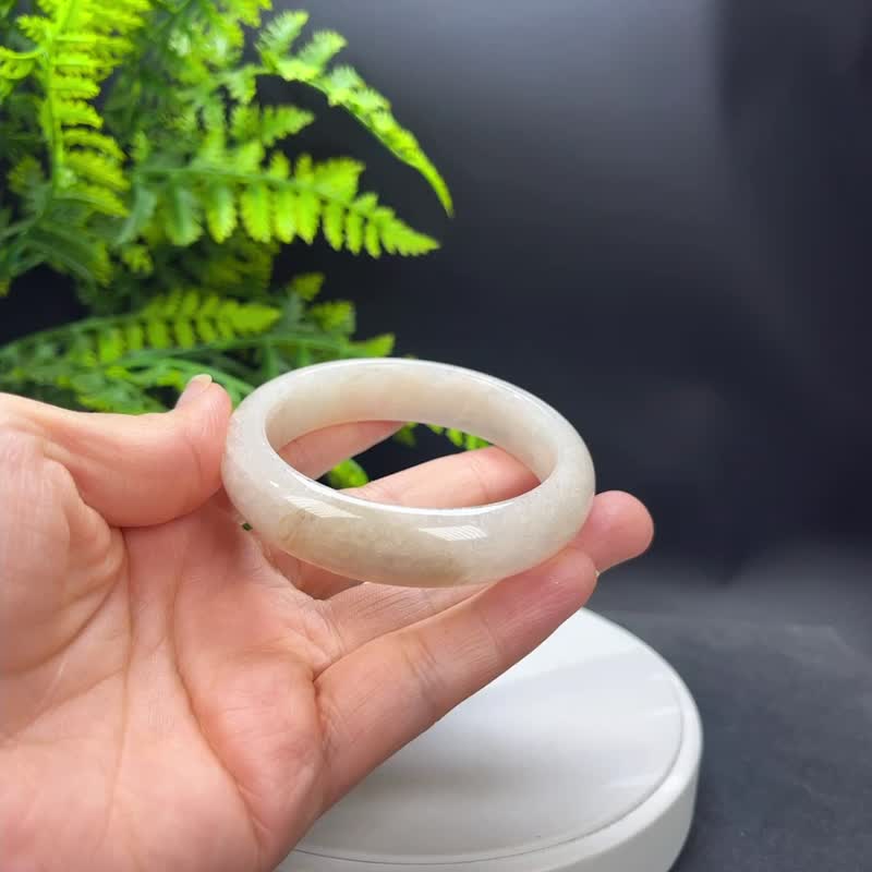 日月同辉手镯 56MM 蓝光星光猫眼 月光石共生太阳石手环 积极亲和 - 手链/手环 - 水晶 