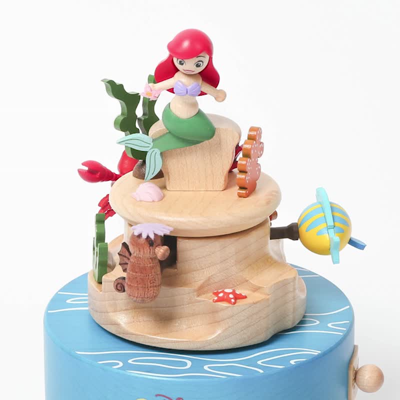 【小美人鱼】迪士尼 双旋上下动音乐盒 | Wooderful life - 摆饰 - 木头 多色