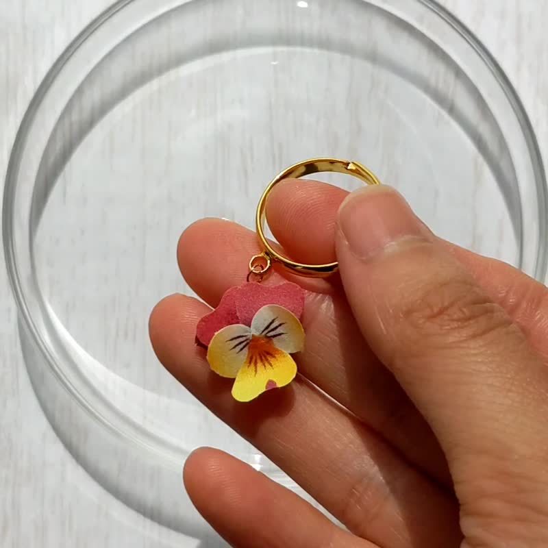 水溶环 中提琴 可调节 - 戒指 - 玻璃 紫色