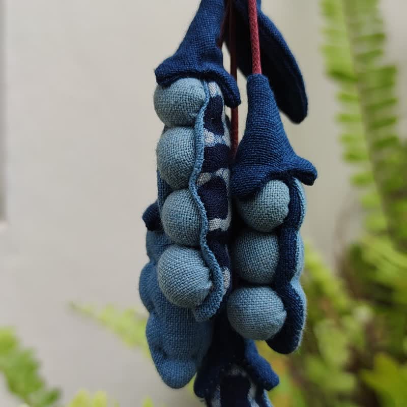 Peanuts Keychain - 花生钥匙扣  祝你好运 - 钥匙链/钥匙包 - 棉 蓝色