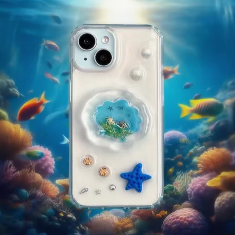 海洋滴胶手机壳 - 手机壳/手机套 - 塑料 蓝色