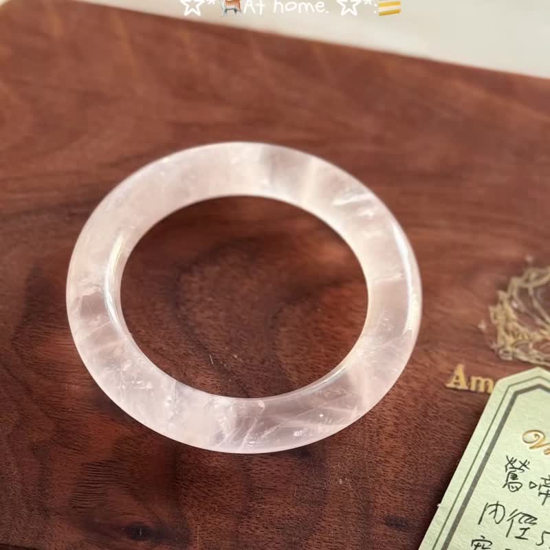 莺啼春晓丨天然冰透马达加斯加粉晶手镯丨灌注水晶灵气丨弥雅原创 - 手链/手环 - 水晶 粉红色
