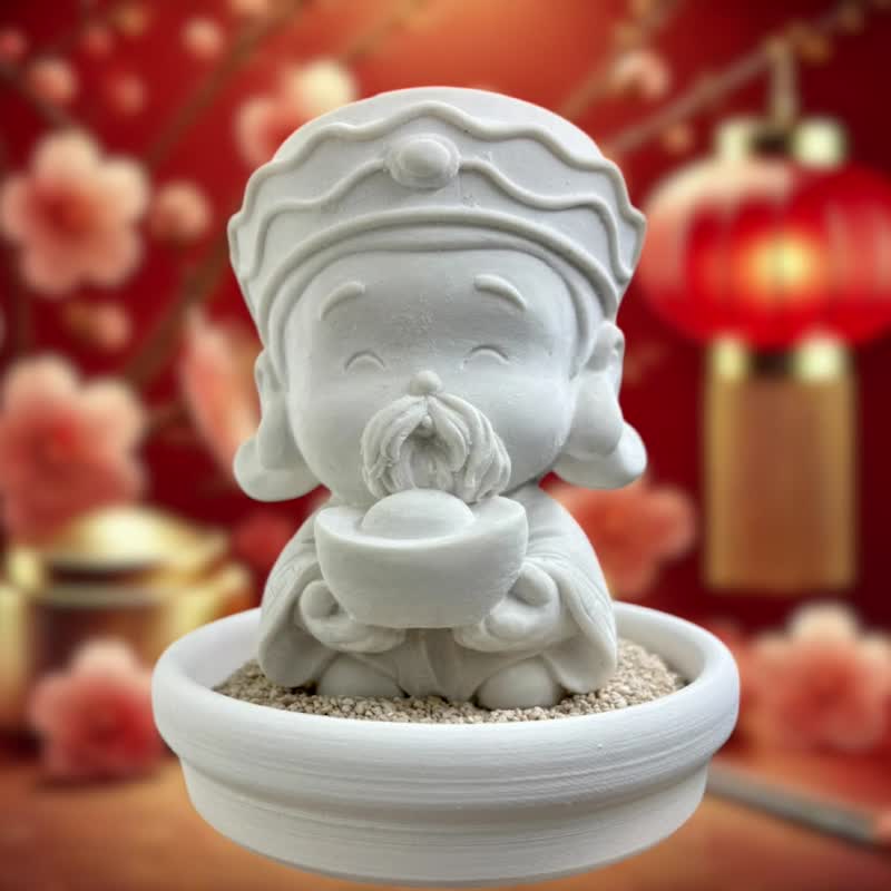 招财迎神 五路财神之北路财神 小盘套组 居家扩香套组 - 香薰/精油/线香 - 其他材质 白色