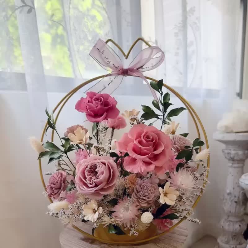 时光静好的圆舞曲。永生花盆花 质感系 永生花 盆花 - 干燥花/捧花 - 植物．花 粉红色