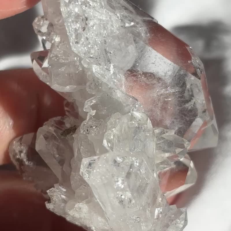 巴基斯坦 喜马拉雅 缝合水晶 白水晶簇 高冰透 缝合水晶 天然原石 - 摆饰 - 水晶 透明