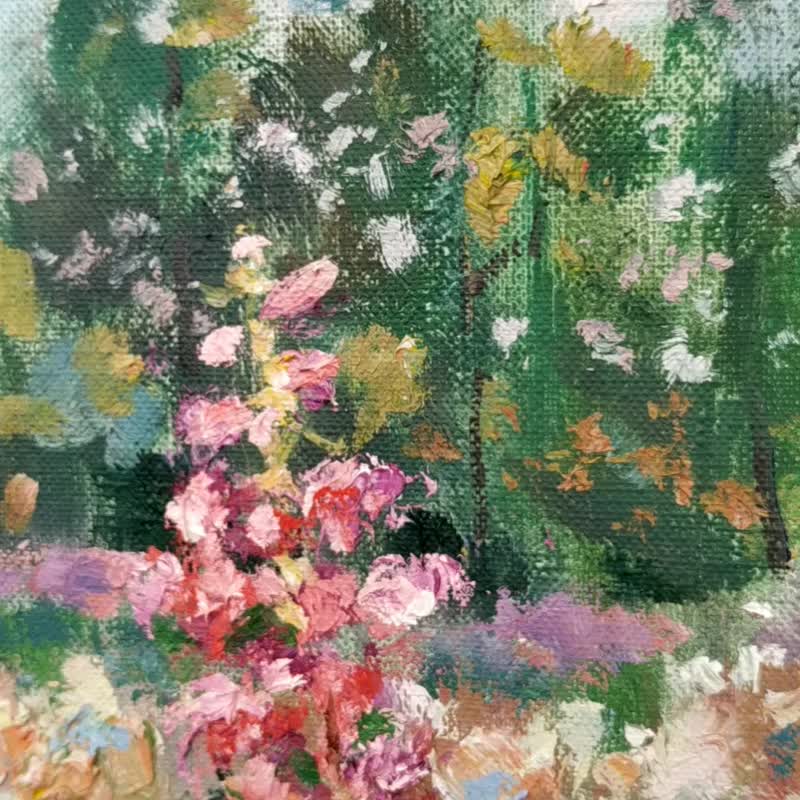 与自然绘画 Nature Painting Landscape 油畫原作 Blooming Meadow Wildflower Original Art - 海报/装饰画/版画 - 其他材质 多色