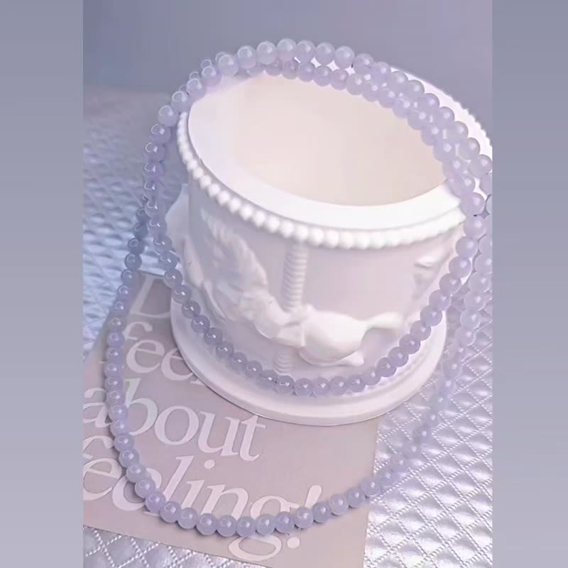 贵人•贵气|梦幻冰娇红紫|缅甸A货翡翠珠串长串项链 - 项链 - 玉石 