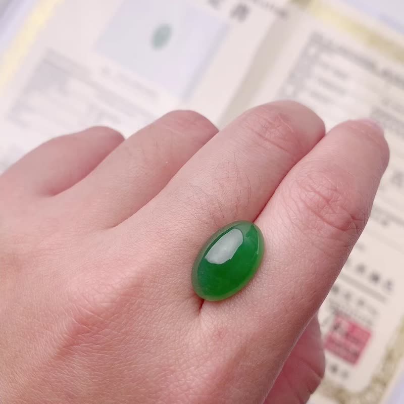 精品 • 冰种绿翡翠裸石 - 其他 - 玉石 绿色
