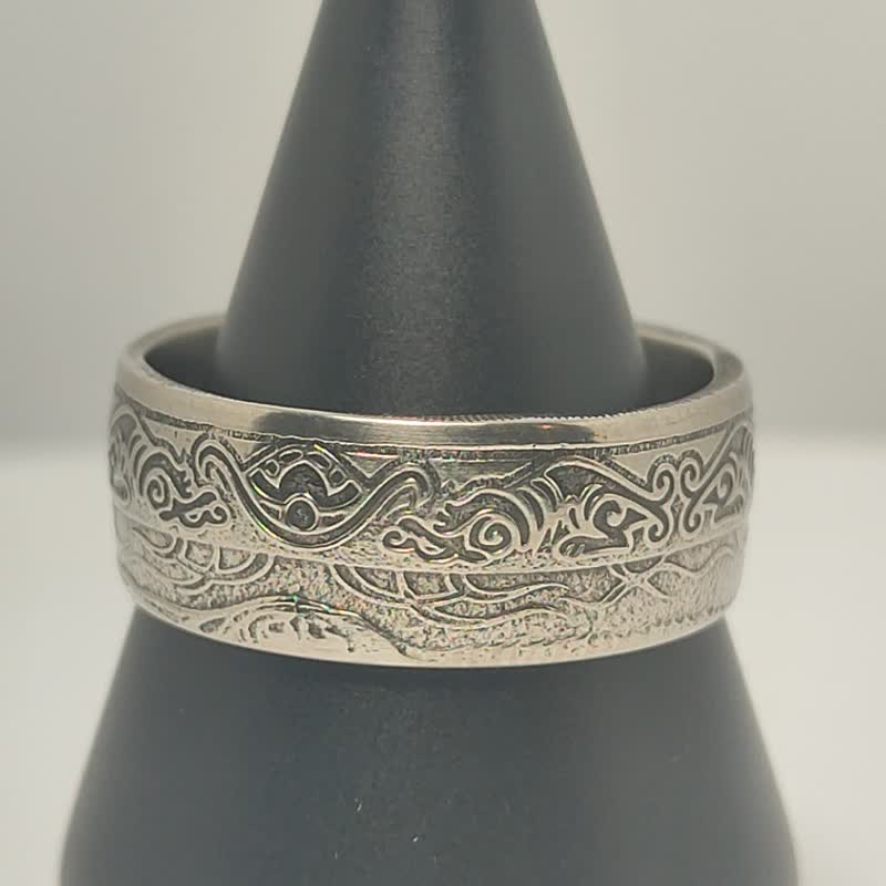 萨克钱币戒指 100 tenge 2018，萨克钱币戒指，萨克戒指 女款 - 戒指 - 其他金属 