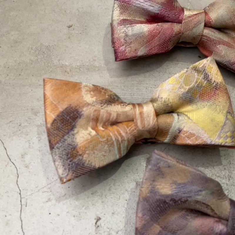 刷色水彩红绿领结 - 领结/领巾 - 聚酯纤维 多色