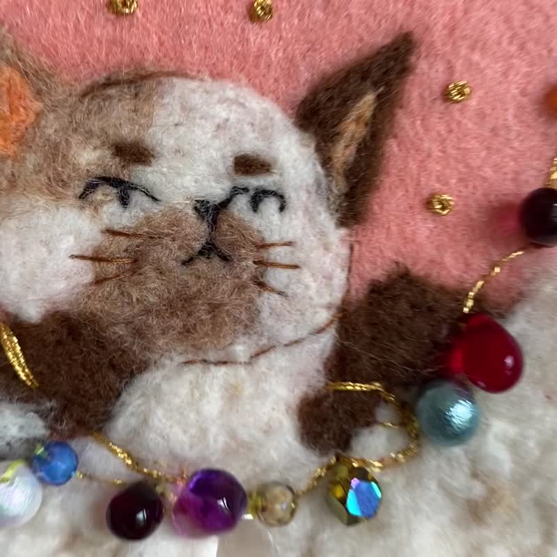 猫咪系列 05  羊毛毡 刺绣 家居 挂墙 摆设 - 摆饰 - 羊毛 多色