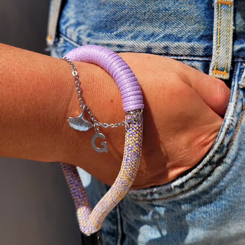 不褪色！定制英文字母手腕挂绳连夹片 手机手腕绳 7 色 薰衣草 - 挂绳/吊绳 - 其他人造纤维 紫色