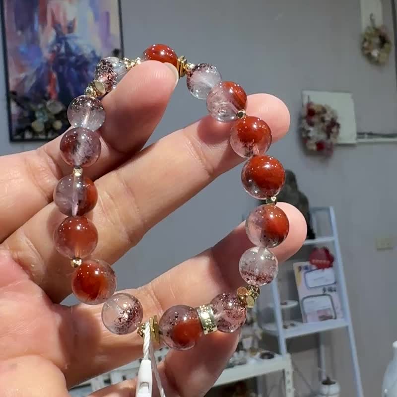 顶级极光荆棘玫瑰 金草莓超七 - 手链/手环 - 水晶 