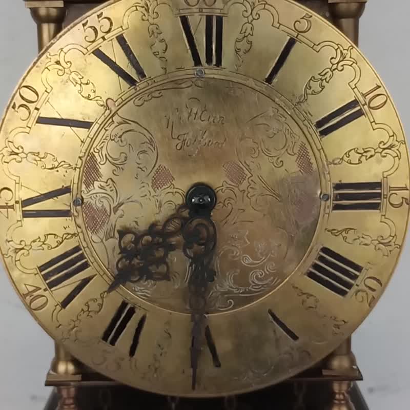 英国罗伯特·埃文斯 (Robert Evans) 古董复古灯笼挂墙 8 天时钟 - 时钟/闹钟 - 木头 咖啡色