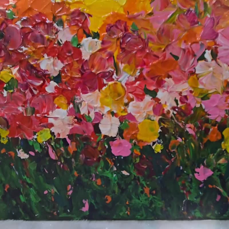 压克力画/丙烯艺术/原创手绘【暖阳花境】30×30装饰挂画 - 摆饰 - 压克力 