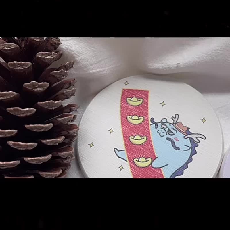 Yitiart 龙厚礼杯垫 硅藻土吸水杯垫 办公室小物 居家摆饰 送礼 - 杯垫 - 其他材质 多色