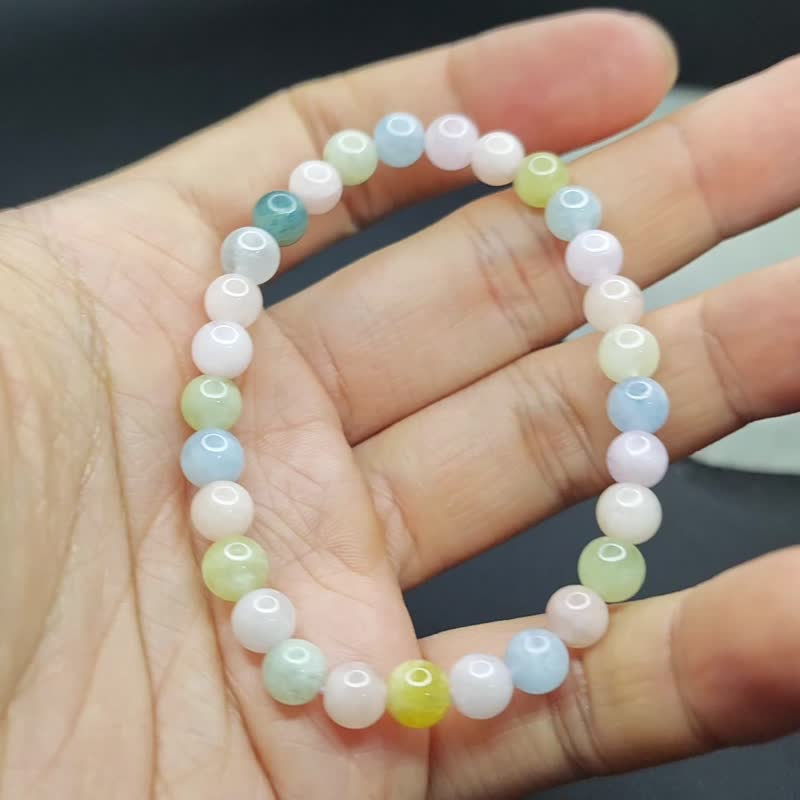 【订制品】摩根石 巴西 6-12mm 手串 天然水晶 Morganite - 手链/手环 - 水晶 