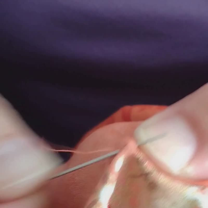 手作 心意 母亲节 孔雀 樱花 和服 束口袋 斜背包 复古 缎带 古董 日式图腾 和风 - 侧背包/斜挎包 - 棉．麻 橘色