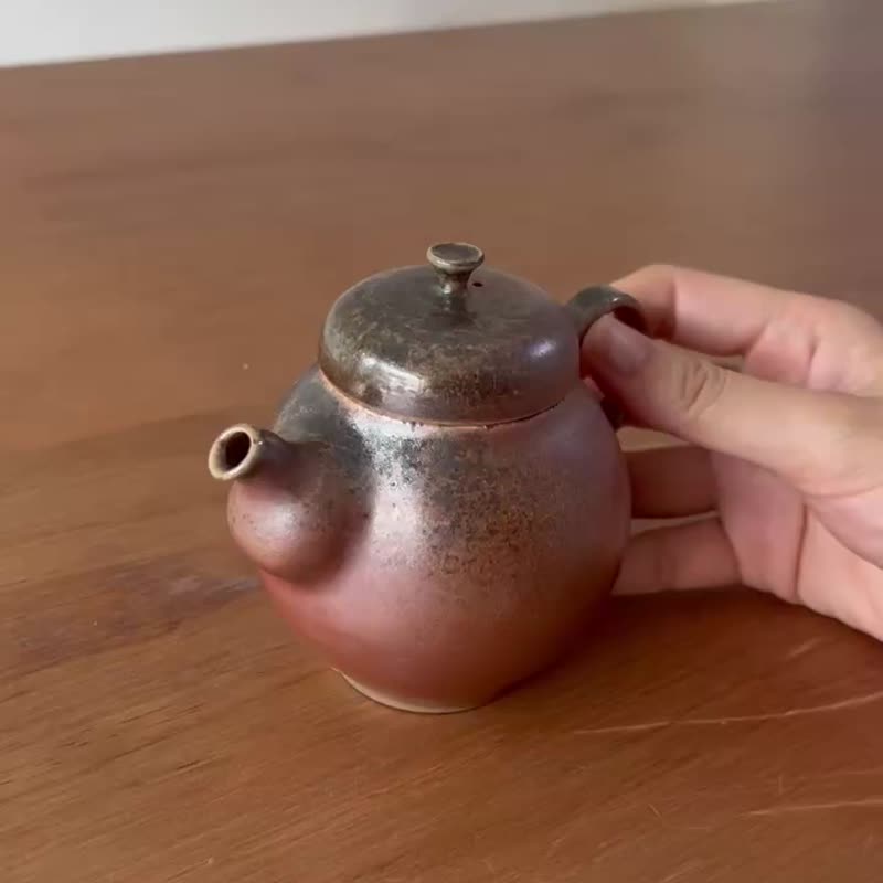 朱红 柴烧陶手工大茶壶 2 - 茶具/茶杯 - 陶 红色