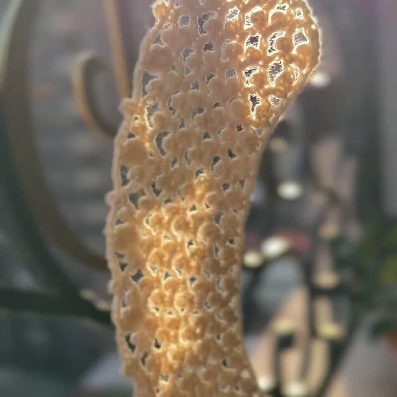 纯手工钩织新品 细羊绒线 蕾丝立体花 衣领装饰 优雅气质 - 丝巾 - 羊毛 