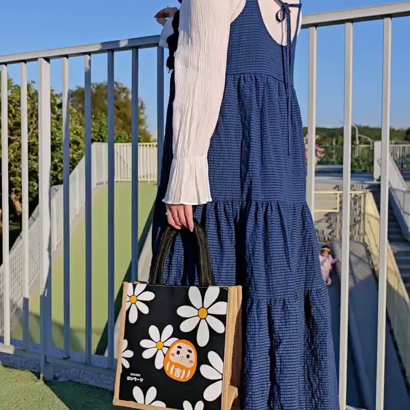 【达冈隆探吉 】 新款满版麻布手提袋 - 手提包/手提袋 - 棉．麻 