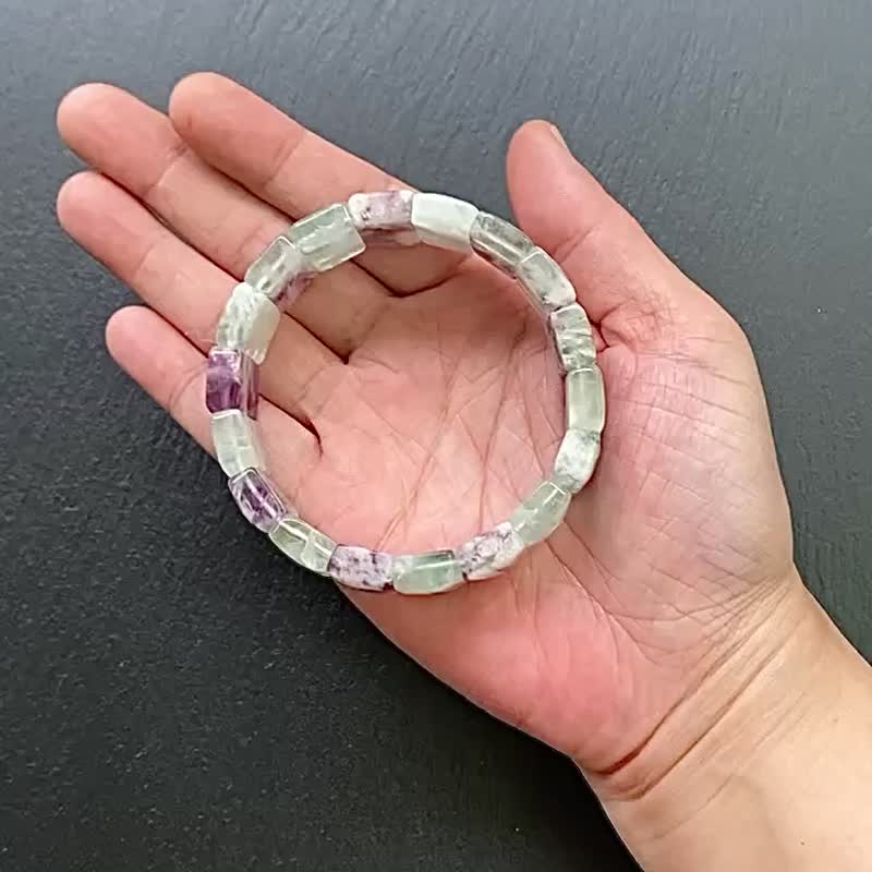 增智慧 净化气场-精选天然羽毛萤石手排 手环 手链 定制化礼物 - 手链/手环 - 水晶 多色