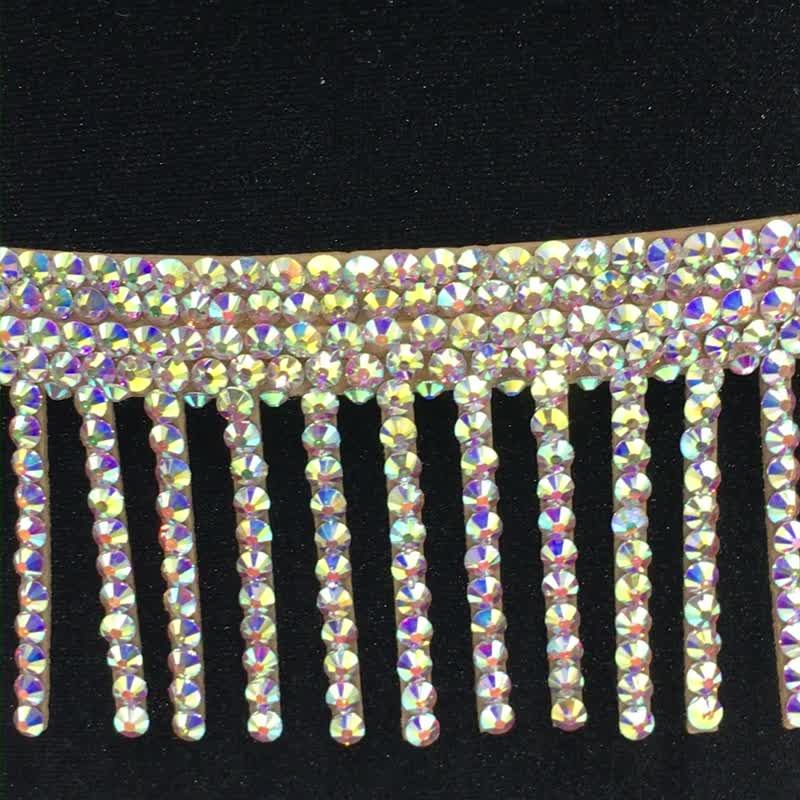 水钻腰带舞厅腰带舞蹈腰带舞厅配饰舞蹈腰带 - 皮带/腰带 - 玻璃 