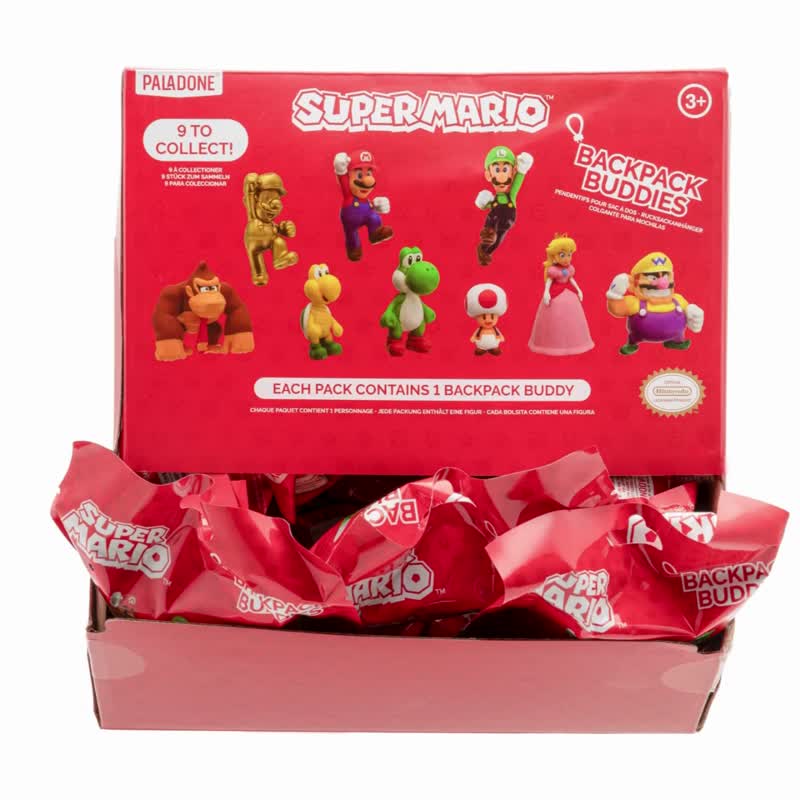 Paladone超级玛利欧3D迷你Figure背包挂饰盲袋包装 - 钥匙链/钥匙包 - 塑料 多色