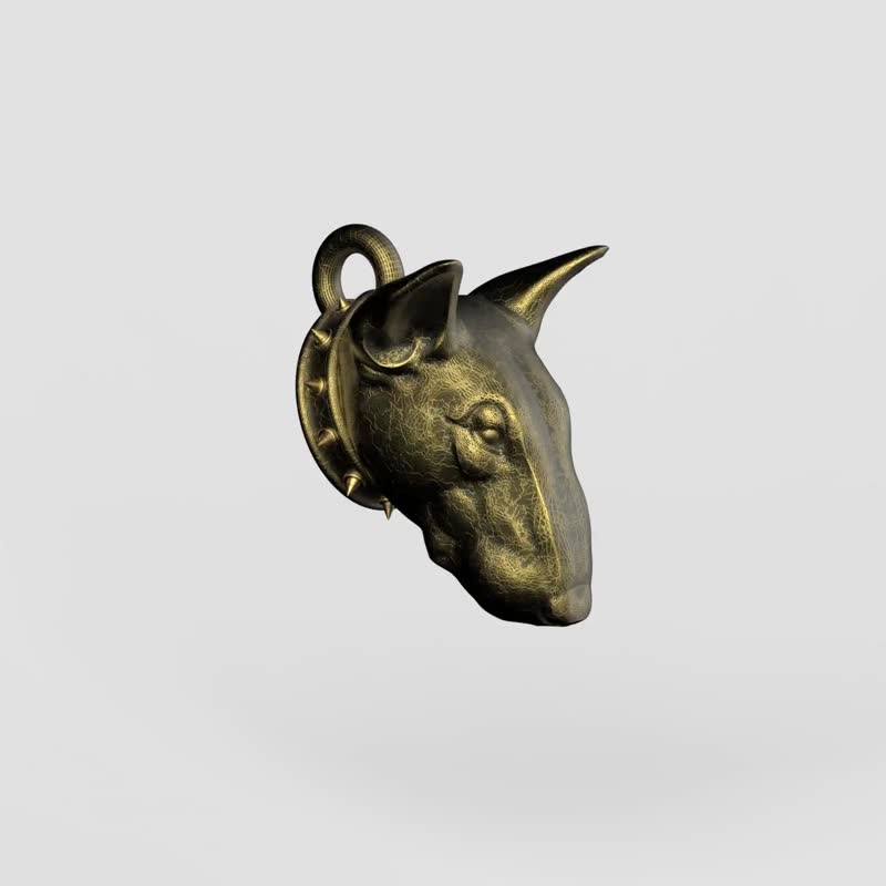 三维模型STL数控铣刀文件 3d打印的斗牛犬吊坠 - 其他数码设计 - 其他材质 