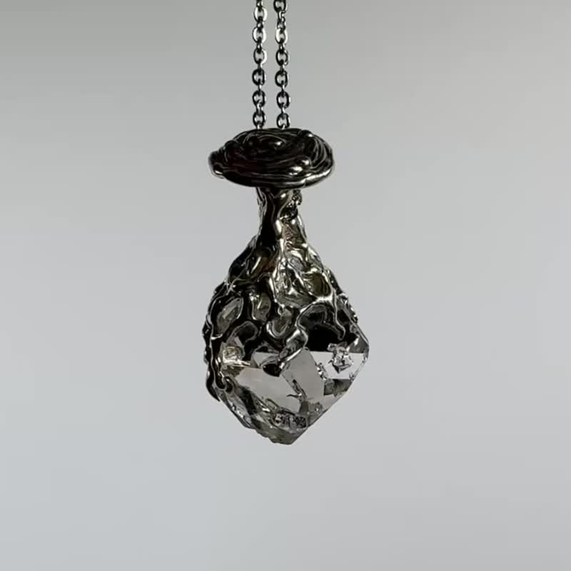 赫基蒙纯银流体菇项链 - 项链 - 纯银 