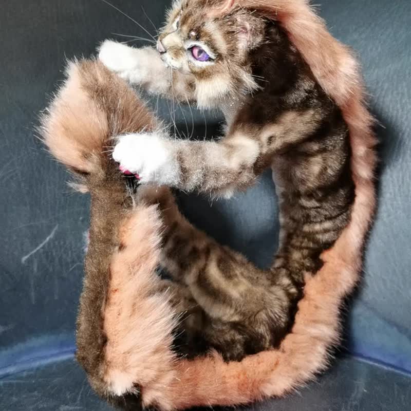 愤怒的猫龙幻想动物毛绒玩具！艺术娃娃可摆姿势系列 - 玩偶/公仔 - 其他人造纤维 多色