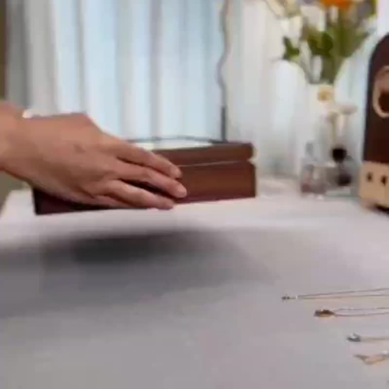 项链收纳盒   耳饰盒  首饰收纳  桌上储物盒  闺蜜礼物 - 收纳用品 - 木头 