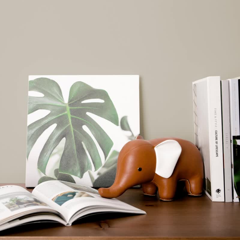 【书挡】大象 Elephant 皮革动物摆饰  | 入厝礼物 生日礼 新年礼 - 摆饰 - 人造皮革 多色