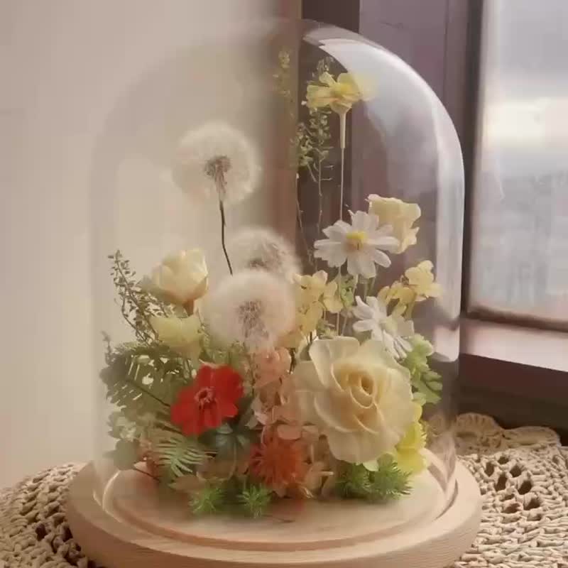 【花诉花艺】蒲公英的约定花盅/开幕花礼/升迁花礼/祝贺花礼 - 干燥花/捧花 - 植物．花 多色