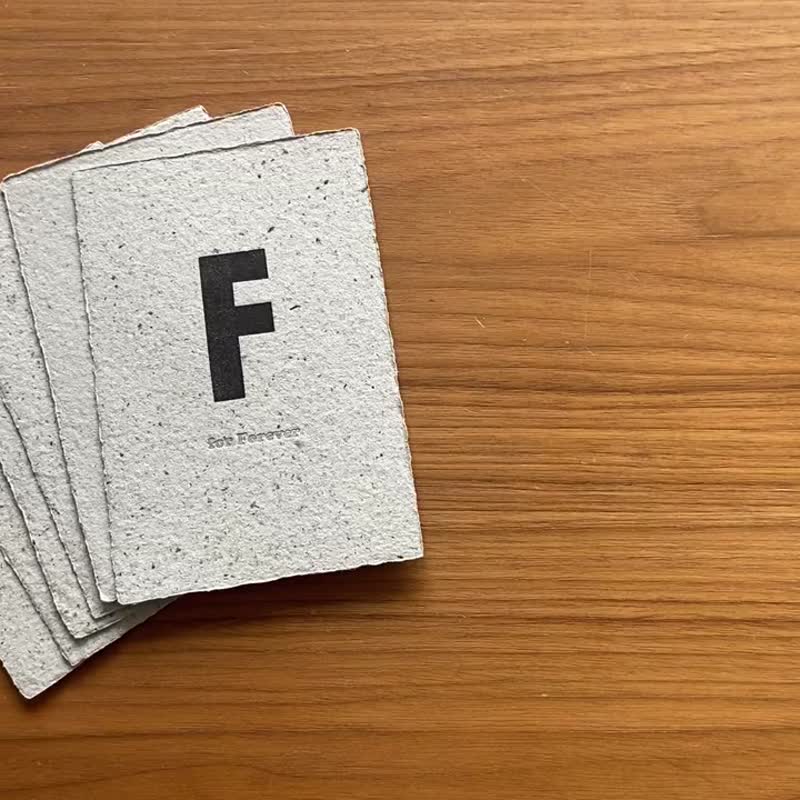 Wooden Type Card   Letterpress card - 卡片/明信片 - 纸 灰色