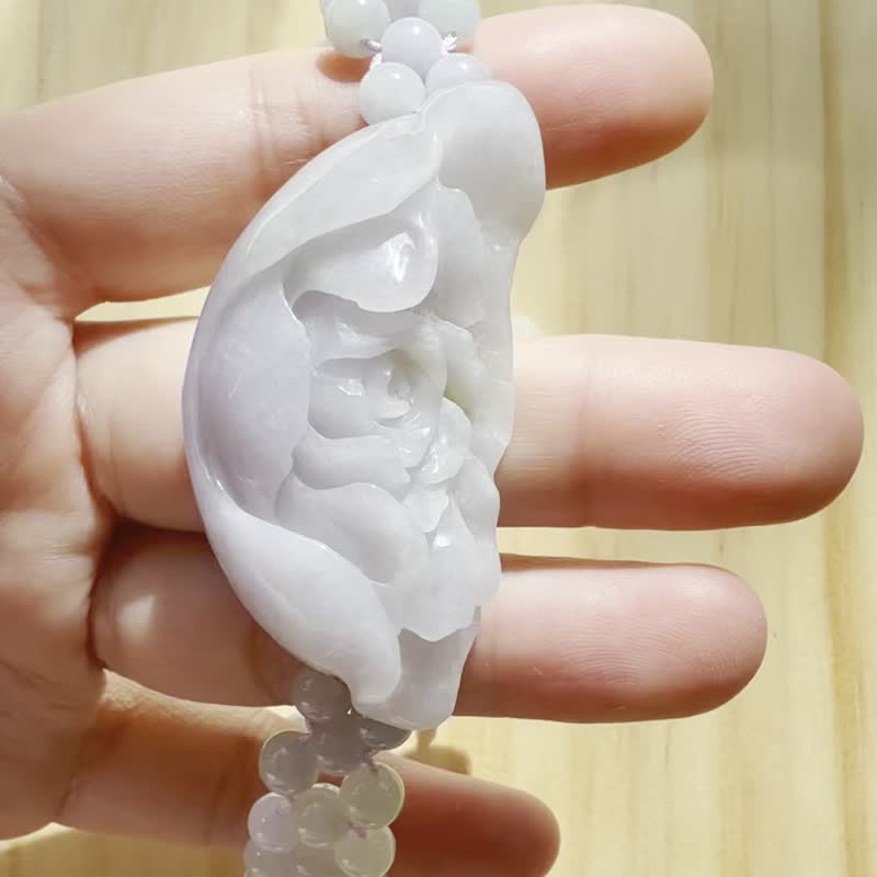 手工玉镯 - 蓝紫牡丹 - 编织手链 - 手链/手环 - 玉石 蓝色