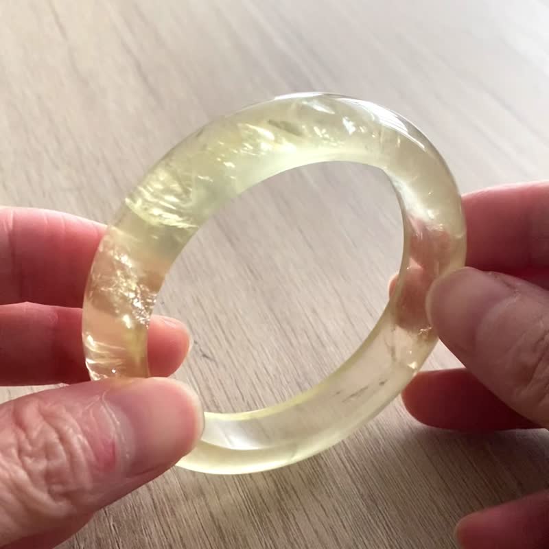 天然黄水晶冰沙彩虹手镯56 - 手链/手环 - 水晶 黄色