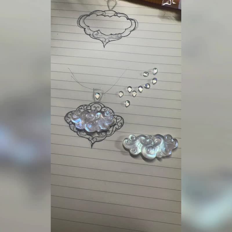 纯手工制作进口14K包金绕线龙凤呈祥宝石项链 - 项链 - 宝石 多色