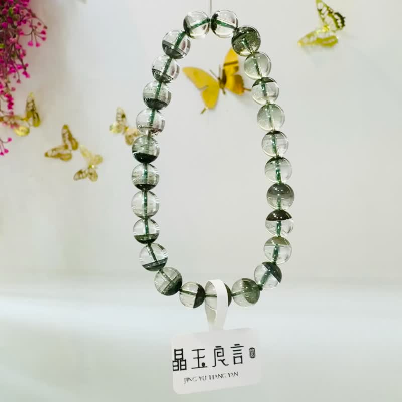 小资优选半盆聚财绿幽灵 6.8-7.8mm14.35g 正财事业贵人缘生意缘 - 手链/手环 - 水晶 绿色