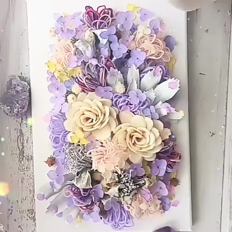 紫色海洋.湖水紫.不凋花.干燥花.生日.开幕.最佳选择.(可吊挂) - 干燥花/捧花 - 植物．花 紫色