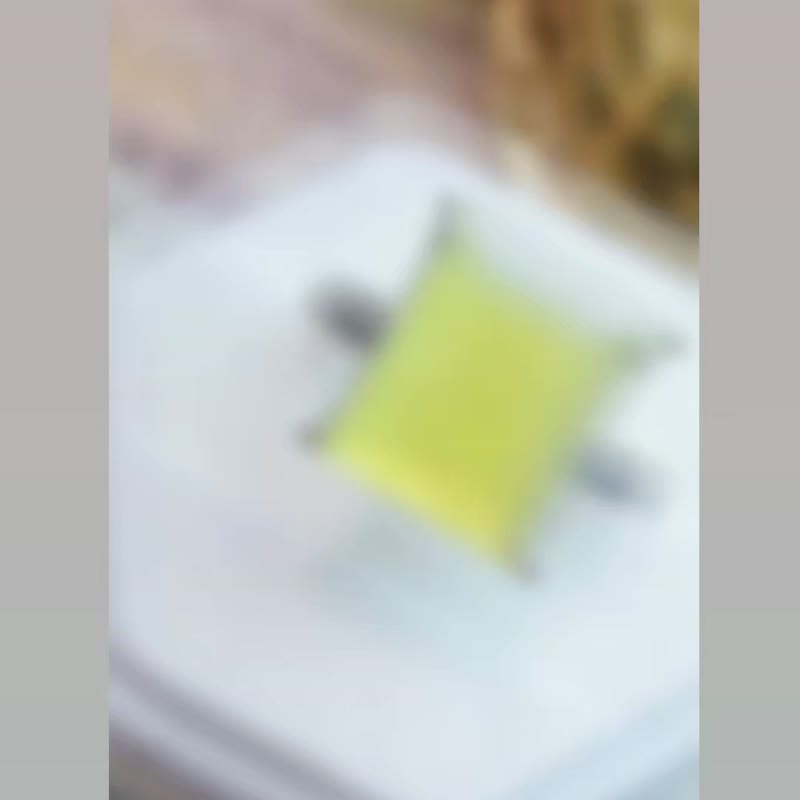 轻松招财|马卡龙无烧冰玻亮黄翡无事牌|缅甸A货翡翠纯银蕾丝戒指 - 戒指 - 玉石 
