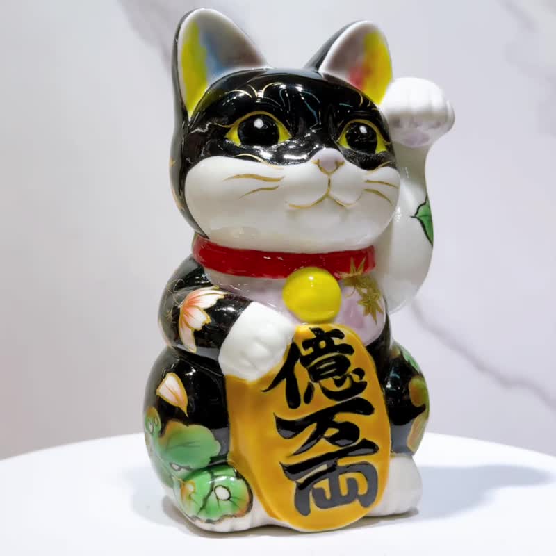 【雅彩云舞】日本清水烧招财猫 | 色绘 云锦 - 摆饰 - 瓷 多色