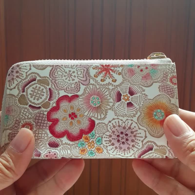 Pinkoi 独家｜钥匙包｜春意盎然 茜色 - 钥匙链/钥匙包 - 真皮 红色