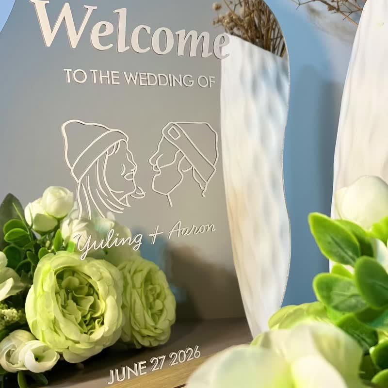 【定制化婚礼迎宾镜】婚礼布置、婚礼迎宾小物、结婚纪念 - 订制画像 - 压克力 