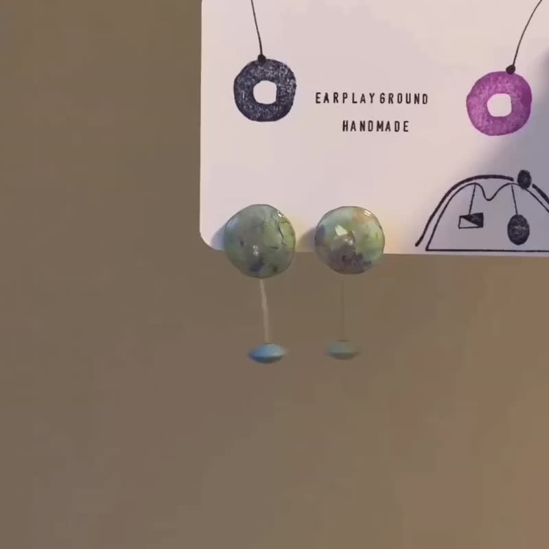 游乐园的UFO - 耳环/耳夹 - 树脂 多色