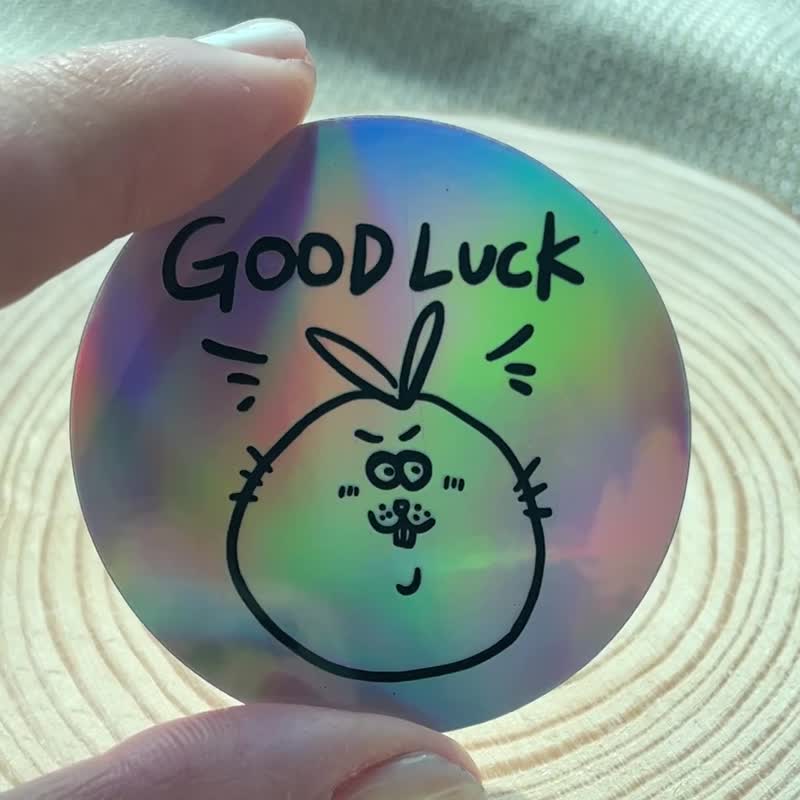 GOOD LUCK 祝你好运 幻彩贴纸 - 贴纸 - 其他金属 银色