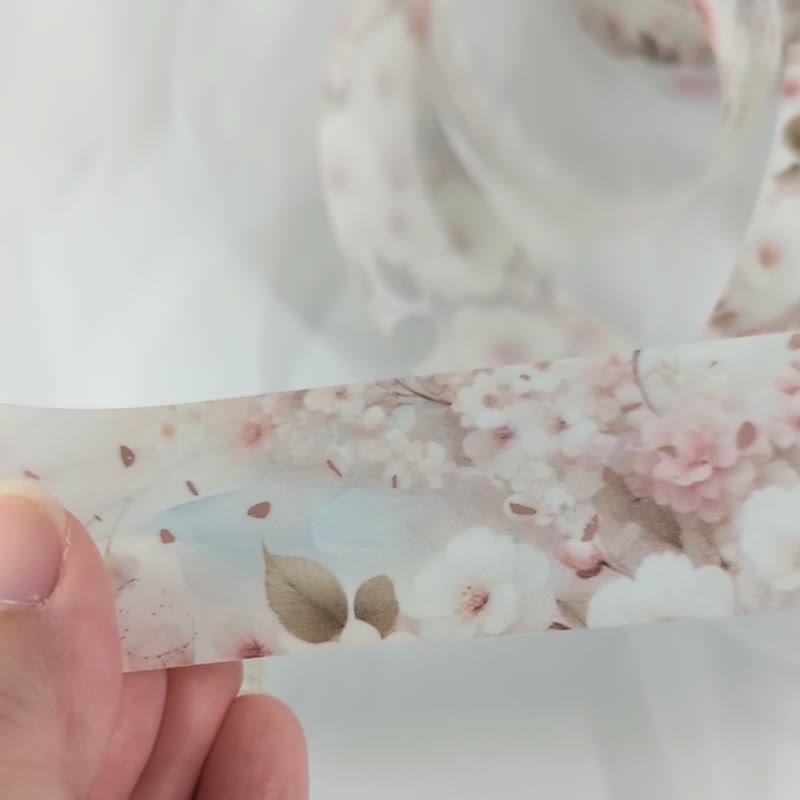 春华连绵 - 烫雾粉金和纸胶带 (特殊油墨/离型纸) 文具质感拼贴 - 纸胶带 - 纸 粉红色