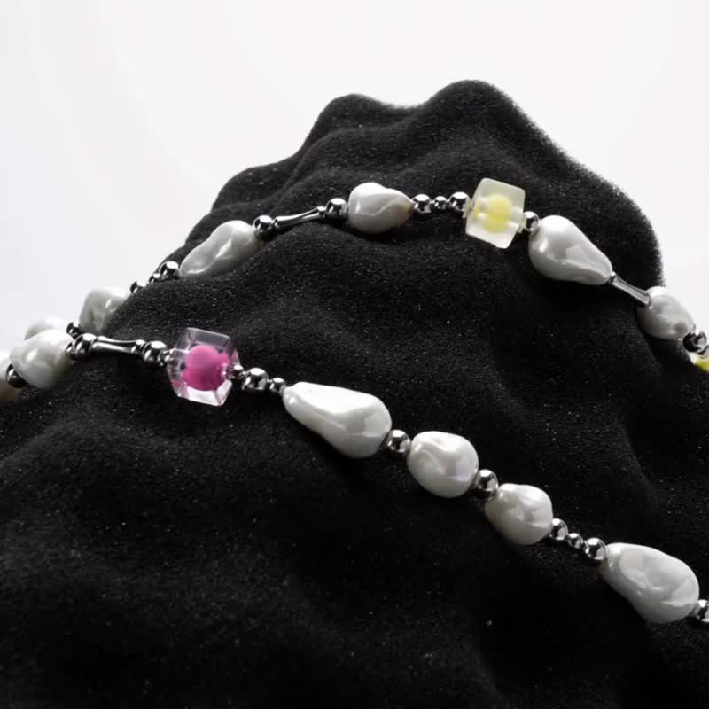 Freeze - 人宠通用巴洛克水晶珍珠银项链 全尺寸 by bump up - 项圈/牵绳 - 水晶 