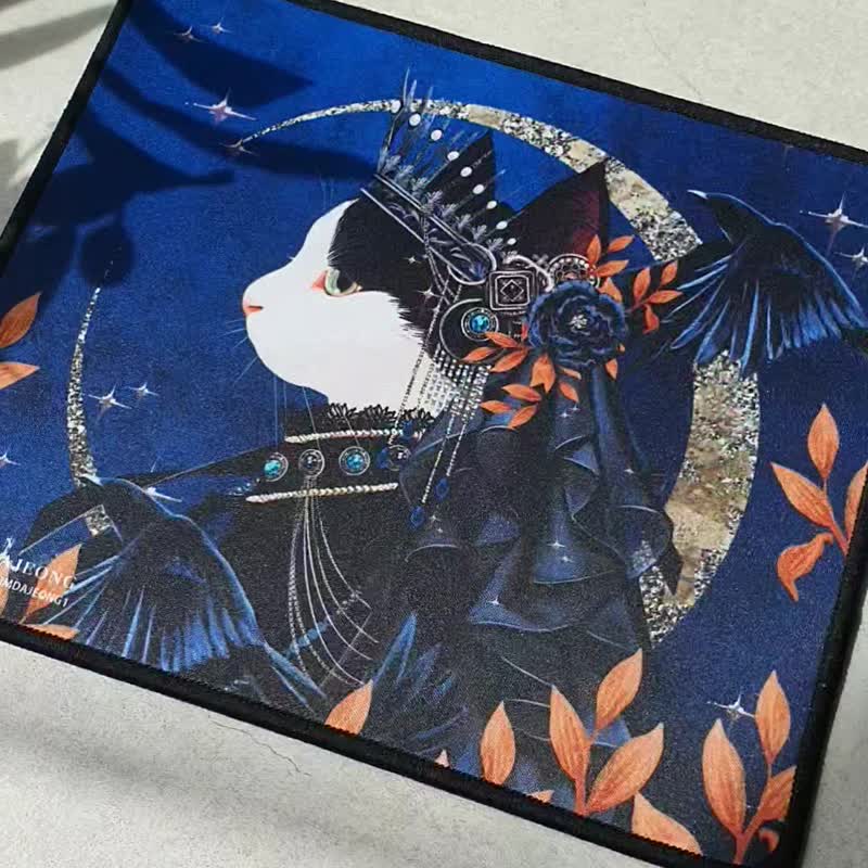 鼠标垫猫插画韩国正品 - 鼠标垫 - 其他材质 黑色