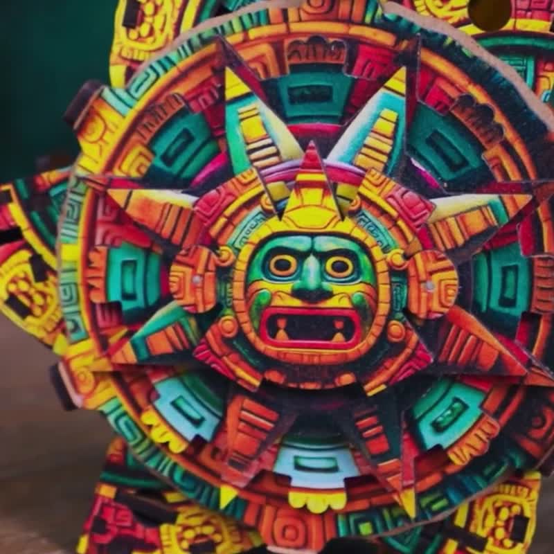 德国益智机关盒/失落的太阳石 - 桌游/玩具 - 木头 